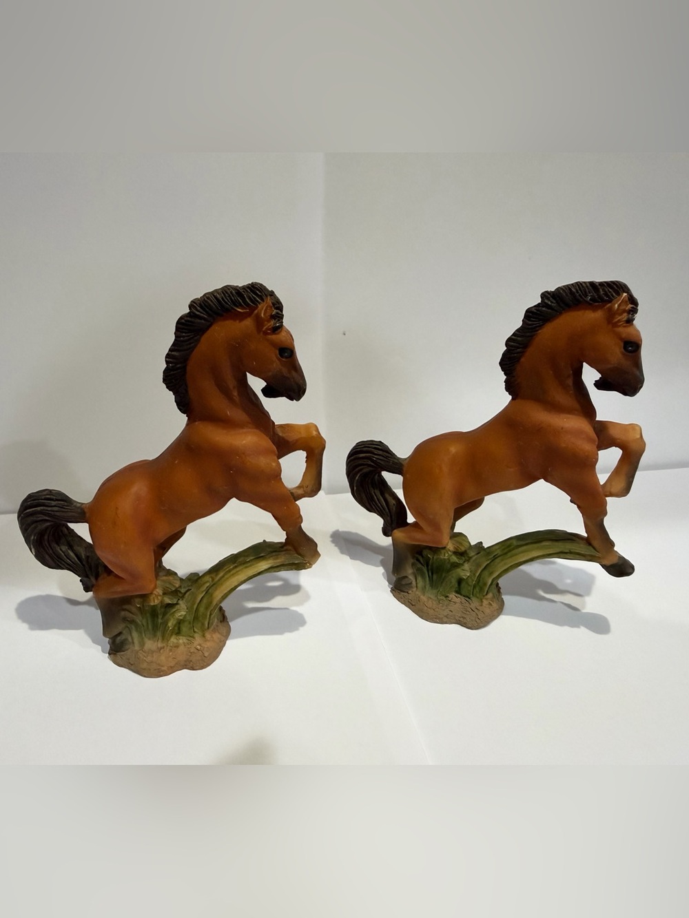 Set of 2 Horses Figurines Horse Statue Figure Western Decor, Farm Animals